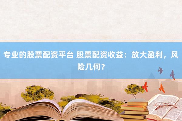 专业的股票配资平台 股票配资收益：放大盈利，风险几何？