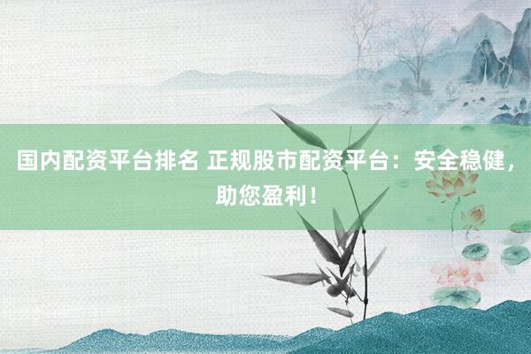 国内配资平台排名 正规股市配资平台：安全稳健，助您盈利！
