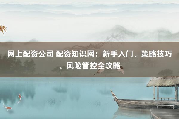 网上配资公司 配资知识网：新手入门、策略技巧、风险管控全攻略