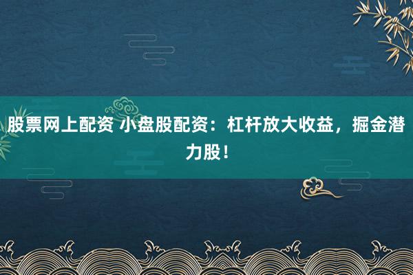 股票网上配资 小盘股配资：杠杆放大收益，掘金潜力股！