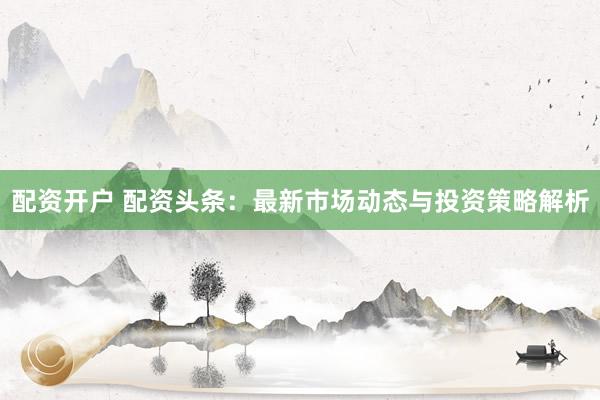 配资开户 配资头条：最新市场动态与投资策略解析