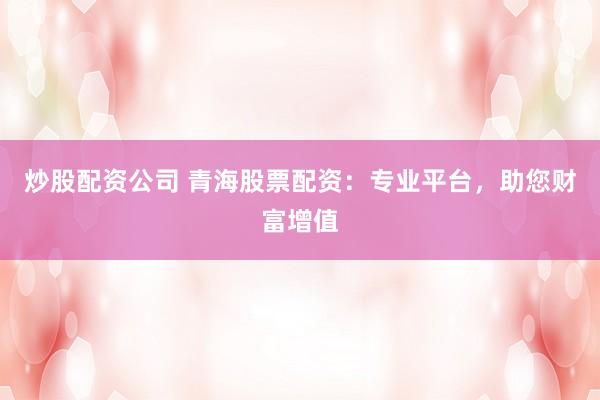 炒股配资公司 青海股票配资：专业平台，助您财富增值